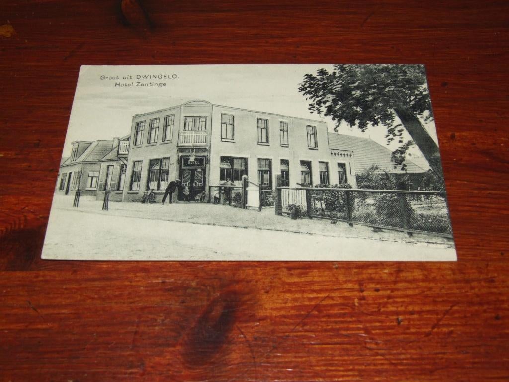 595- GROET UIT DWINGELOO, HOTEL ZANTINGE, Verzenden, 1920 tot 1940, Ongelopen, Drenthe