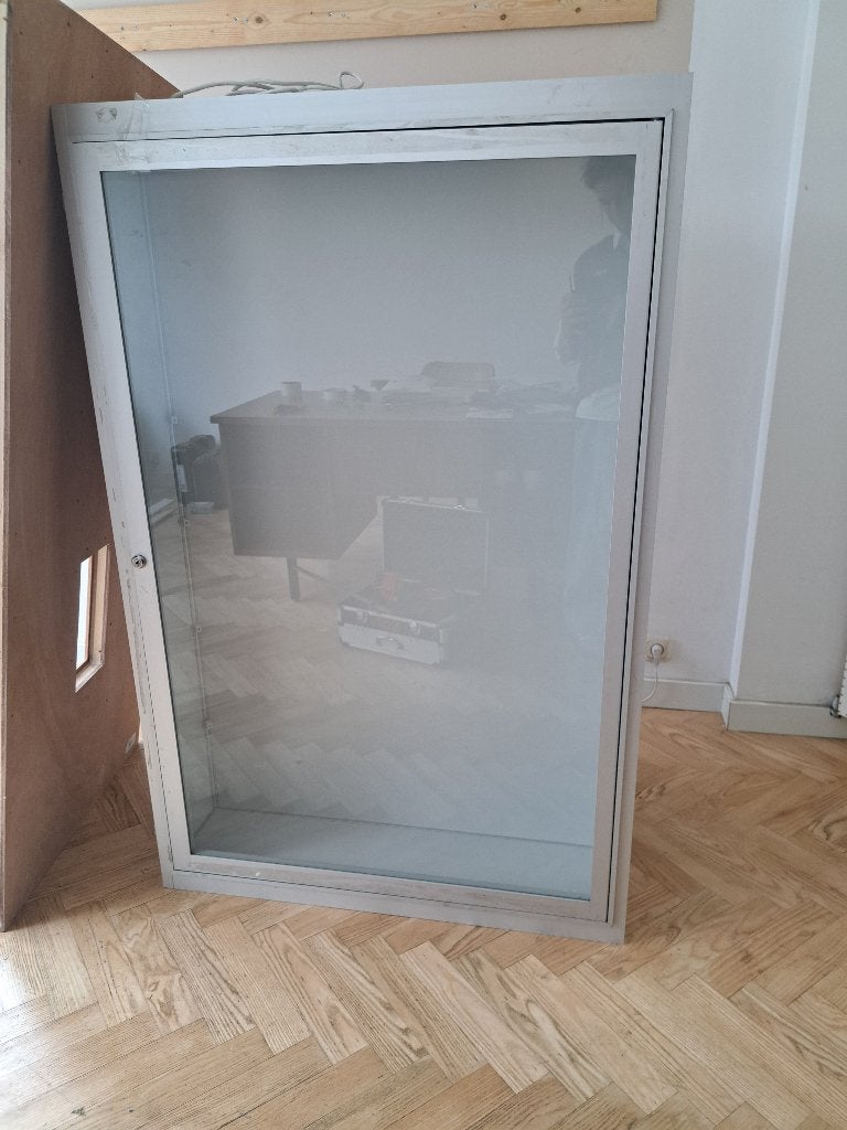 Vitrinekast 2 x, Ophalen, 50 tot 100 cm, Glas, 150 tot 200 cm