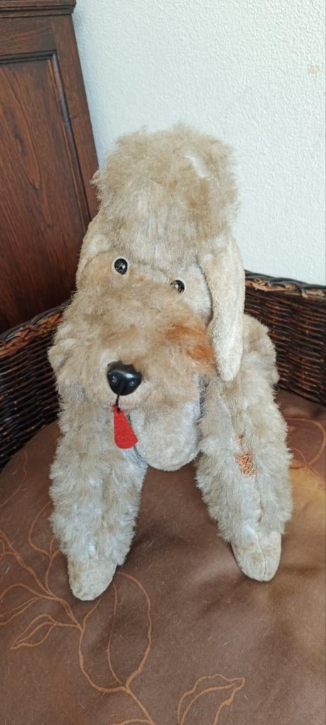 Antieke Speelgoed Knuffel Hond, Ophalen of Verzenden