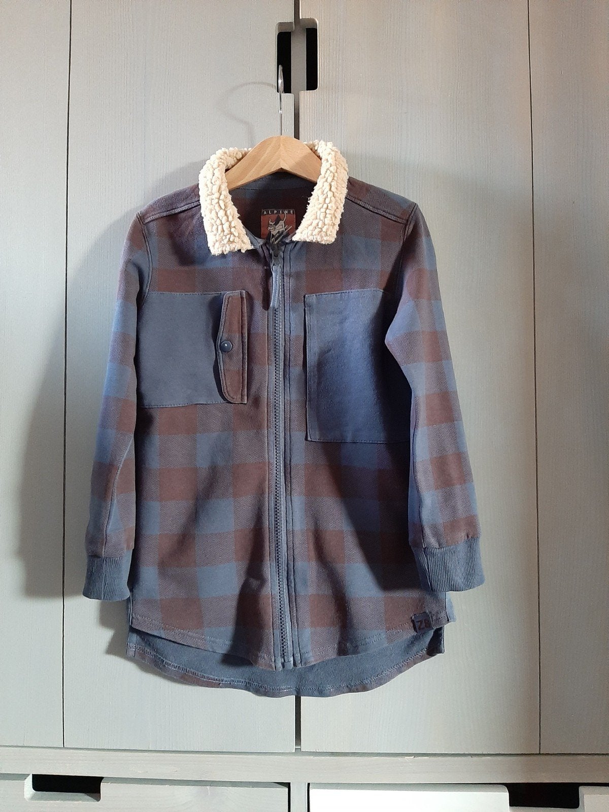 z8 set baas blouse met longsleeve real check maat 116/122., Z8, Ophalen of Verzenden, Zo goed als nieuw, Setje