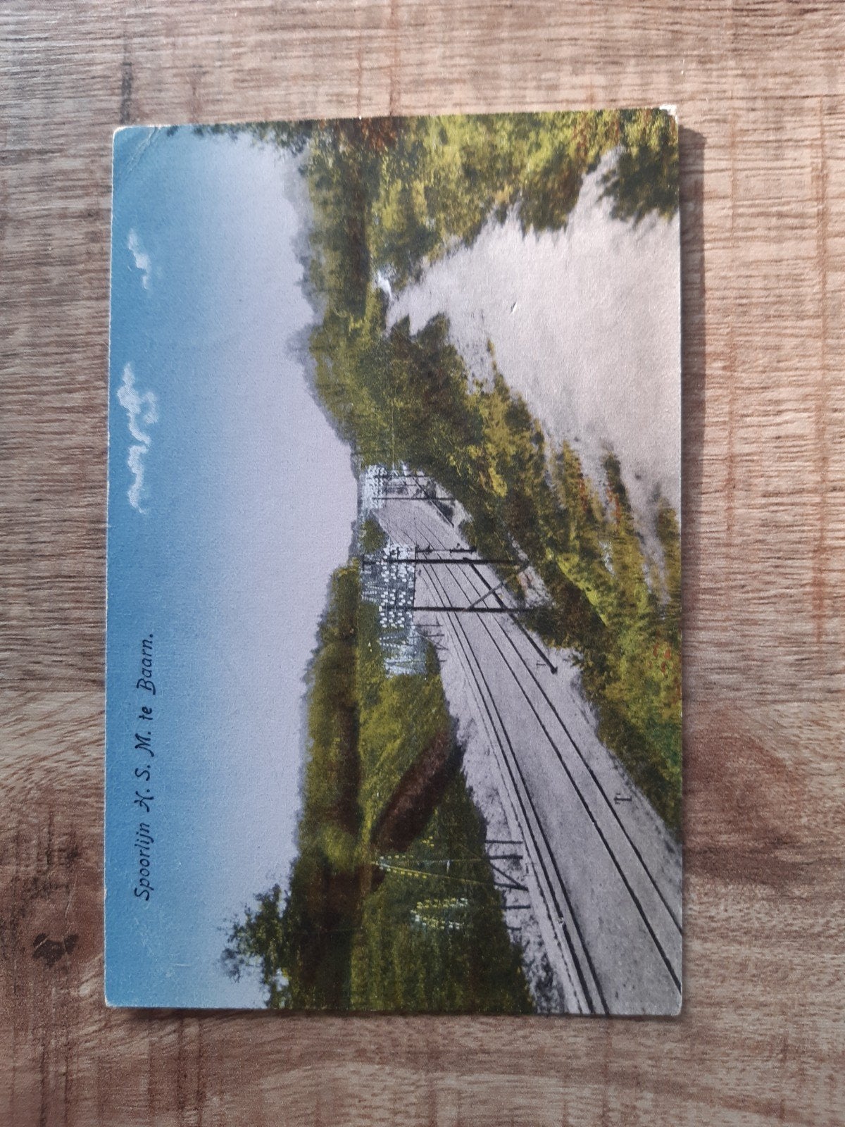 Ansichtkaart Spoorlijn HSM Baarn ongelopen, Boeken, Ophalen of Verzenden