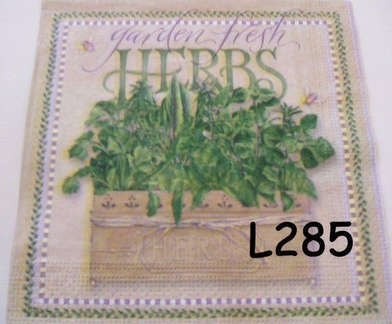 OPRUIMING servetten decoupage * kruiden L285 – 16x, Verzenden, Nieuw