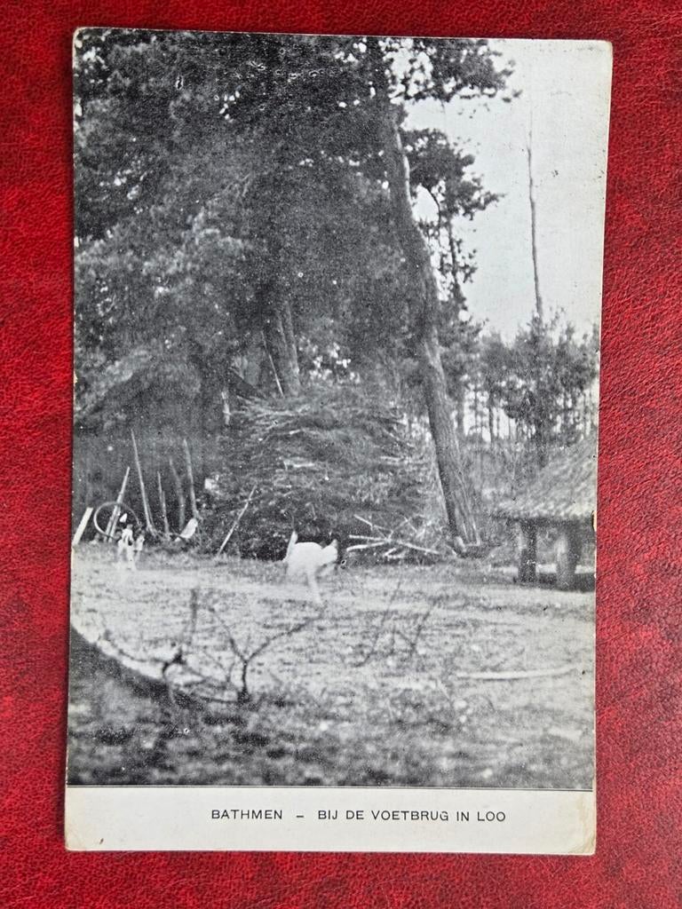 Bathmen bij Deventer Bij de Voetbrug in Loo, Ophalen of Verzenden, Voor 1920, Overijssel