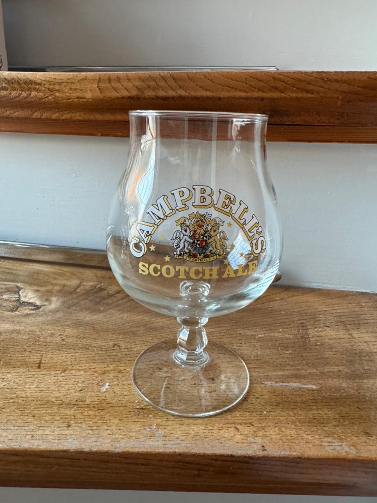 Campbell’s scotch ale bierglas, Verzamelen, Ophalen of Verzenden, Zo goed als nieuw, Glas of Glazen, Overige merken