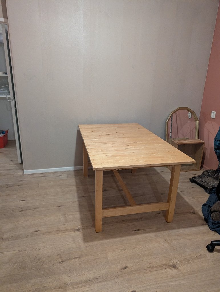 Uitschuifbare Tafel - 140-200x100 cm - Ikea Norden, Ophalen, Gebruikt, Scandi, modern, strak, houtkleur, 50 tot 100 cm