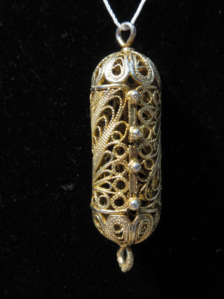 Filigraan hanger, Ophalen of Verzenden, Gebruikt, Goud, Overige materialen