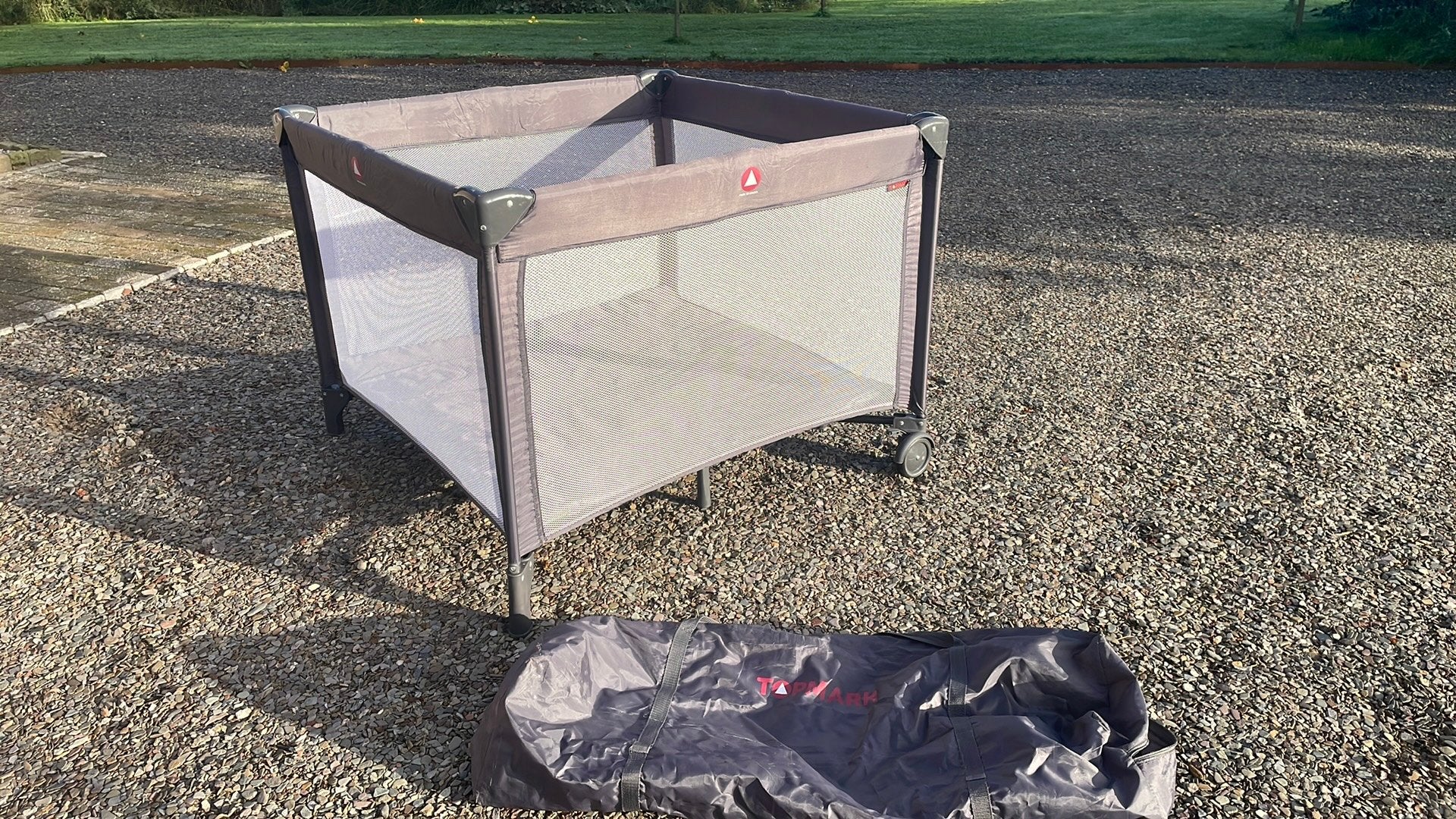 Topmark duo tweeling campingbed box in hoogte verstelbaar, Kinderen en Baby's, Ophalen, Zo goed als nieuw, Box, Bedje of Wieg
