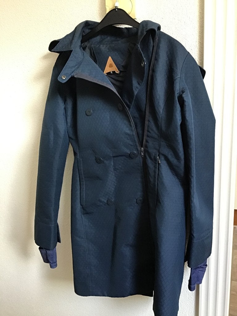 Regenjas lindeboom, Kleding | Dames, Ophalen of Verzenden, Zo goed als nieuw, Maat 38/40 (M), Blauw