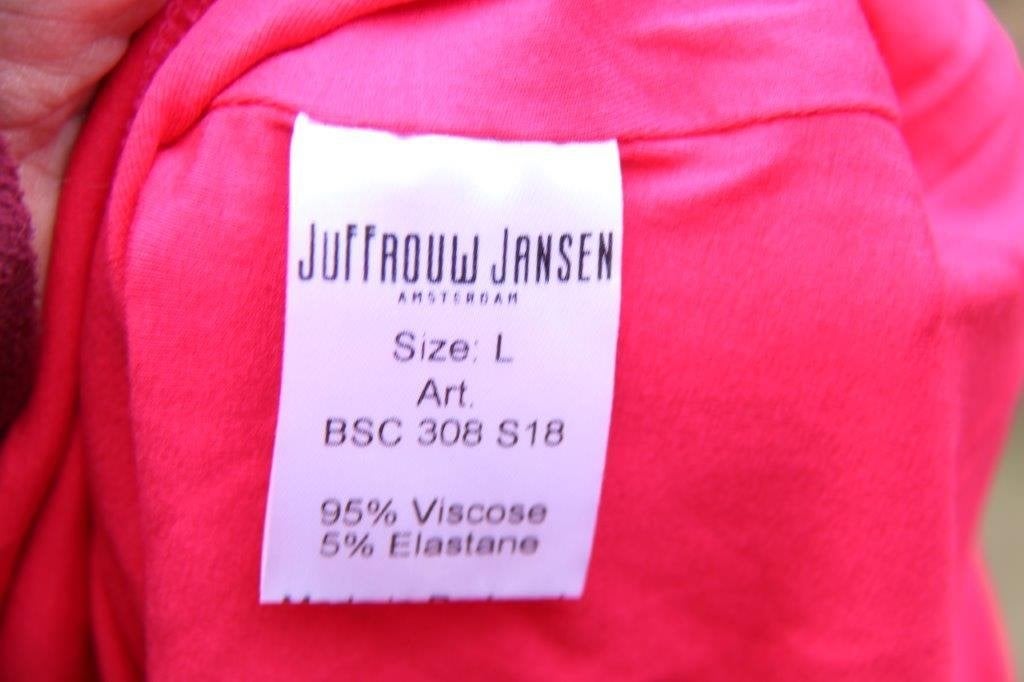 Top rood Juffrouw Jansen mt L Vaste prijs, Maat 42/44 (L), Ophalen of Verzenden, Zo goed als nieuw, Zonder mouw
