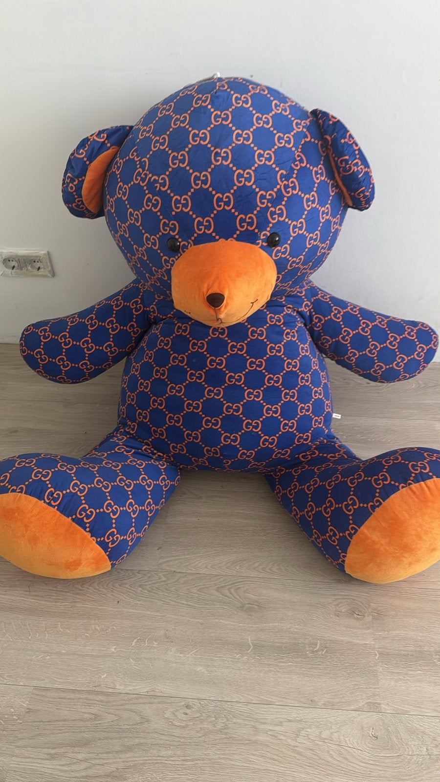 Grote beer - Blauw met oranje accenten, Beer, Blauw, Ophalen of Verzenden, Zo goed als nieuw