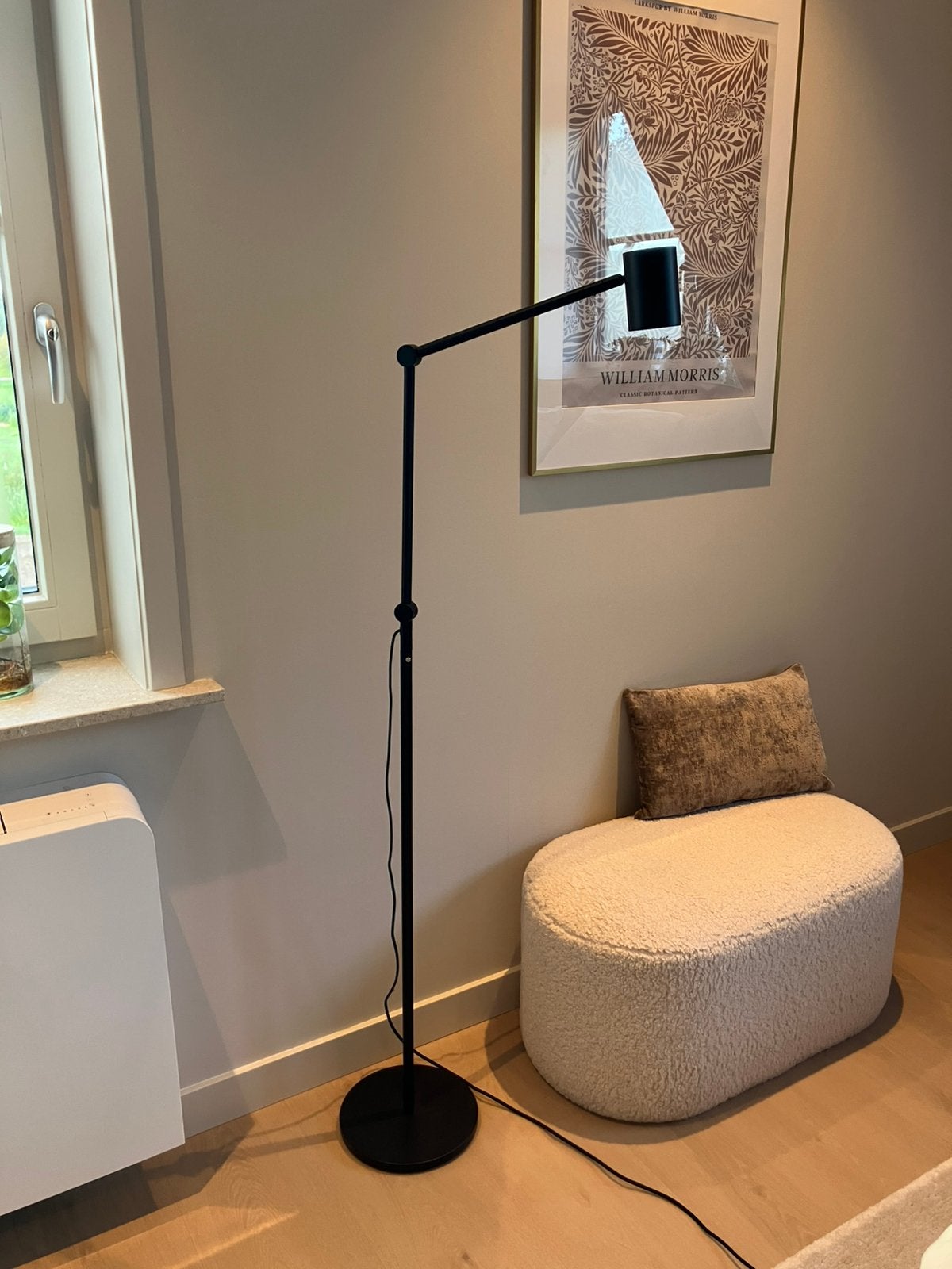 Vloerlamp Nymane zwart Ikea ZGAN, Huis en Inrichting, Ophalen, GU10, Zo goed als nieuw, Metaal