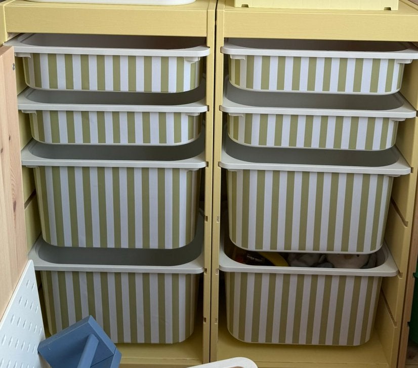 IKEA Trofast kasten geverfd met opbergbakken, Huis en Inrichting, Ophalen, Zo goed als nieuw