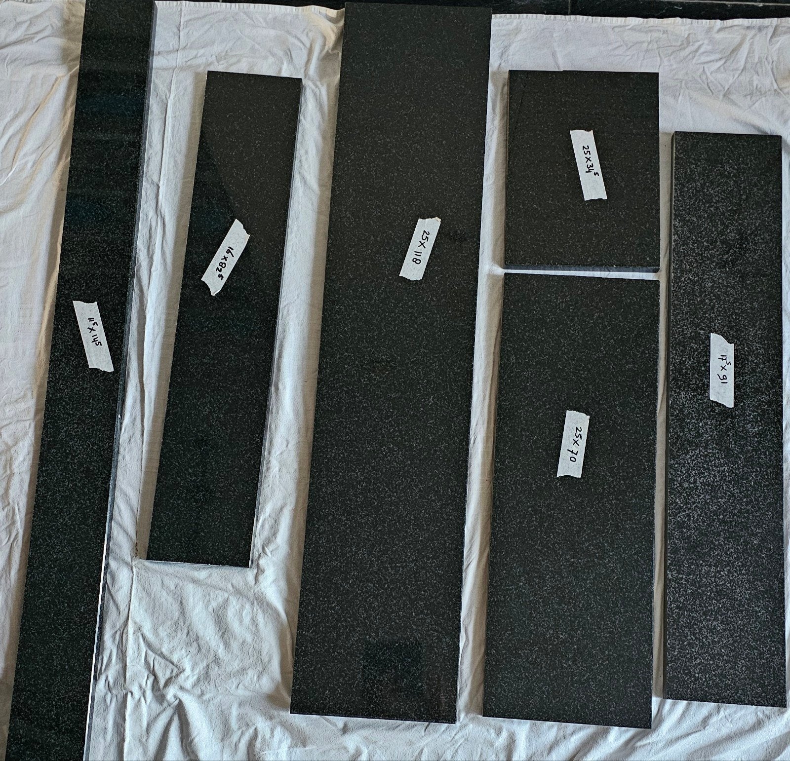 Diverse granieten stukken voor badkamer of keuken, Ophalen, 60 cm of meer, Gebruikt, Graniet