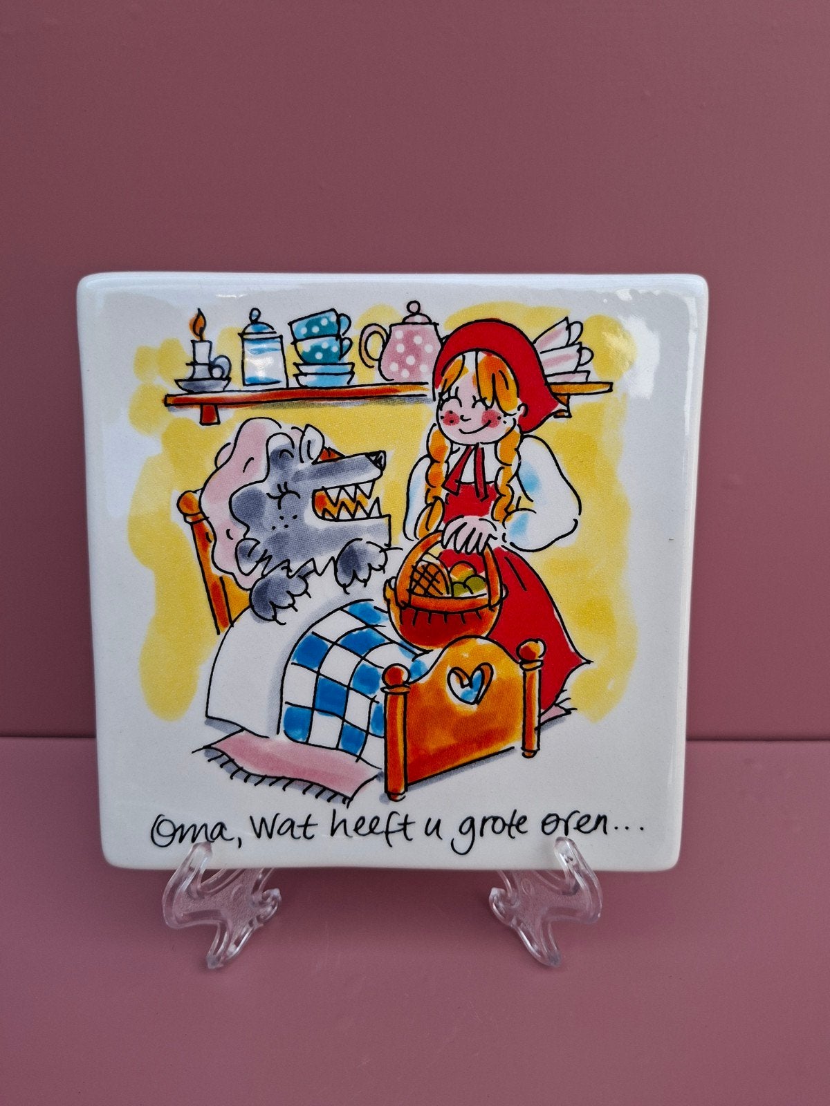Blond Amsterdam Efteling tegeltje, Ophalen of Verzenden, Zo goed als nieuw, Wandtegel