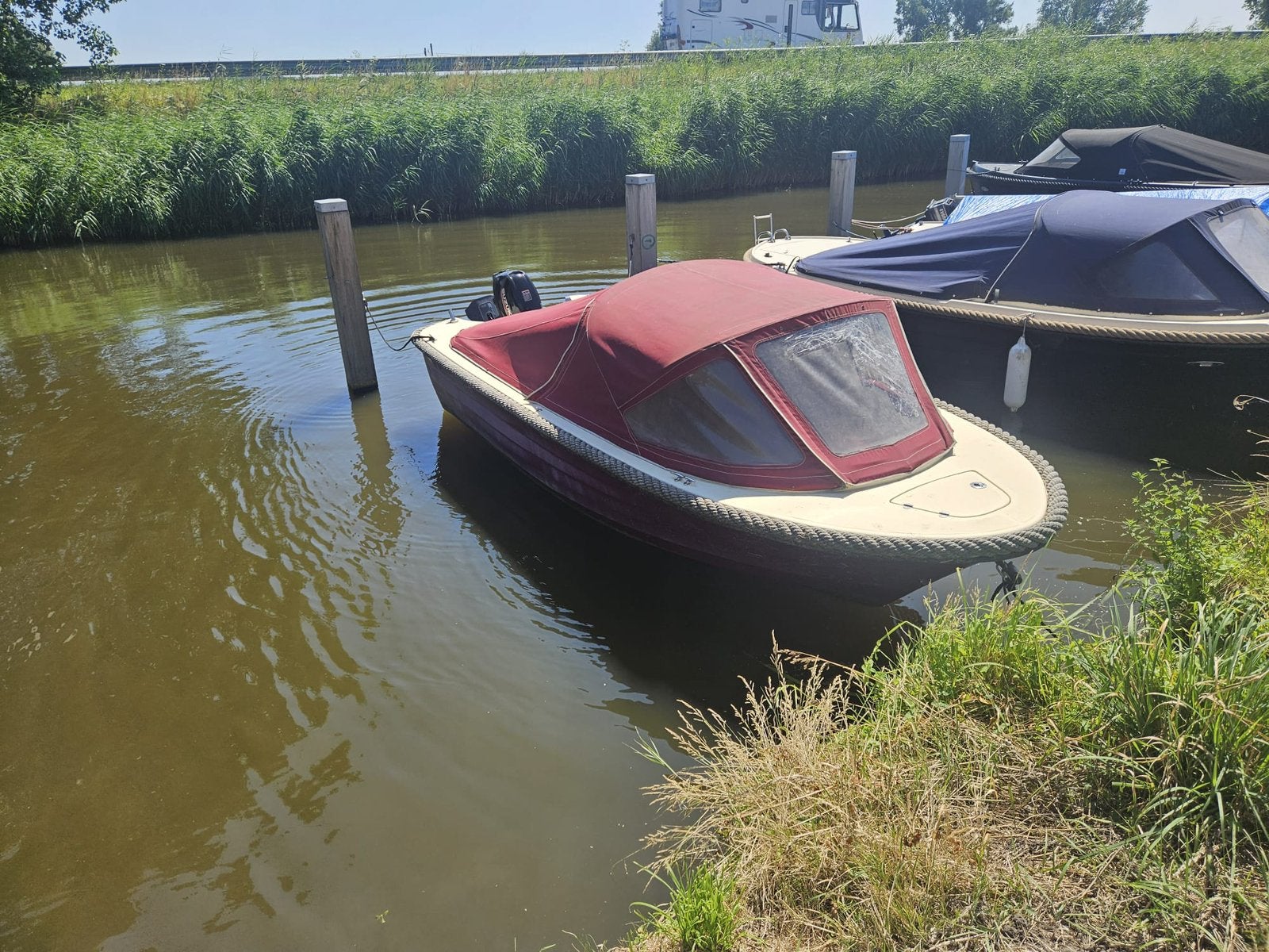 Console sloep 475 Suzuki 20 PK 4-takt + Kanteltrailer, Ophalen, Consoleboot, Gebruikt, 35 cm