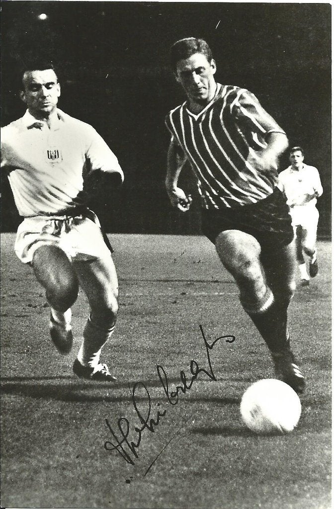 1963-1964 fotokaart Piet Bouts - Thijs Libregts Feyenoord, Verzamelen, Sportartikelen en Voetbal, Ophalen of Verzenden, Zo goed als nieuw