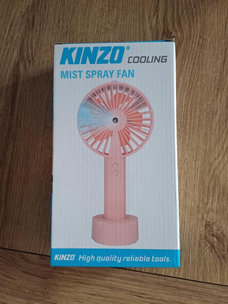 Kinzo Mist Spray Ventilator - Draagbaar & Oplaadbaar, Witgoed en Apparatuur, Ventilatoren, Ophalen of Verzenden, Nieuw, Tafelventilator