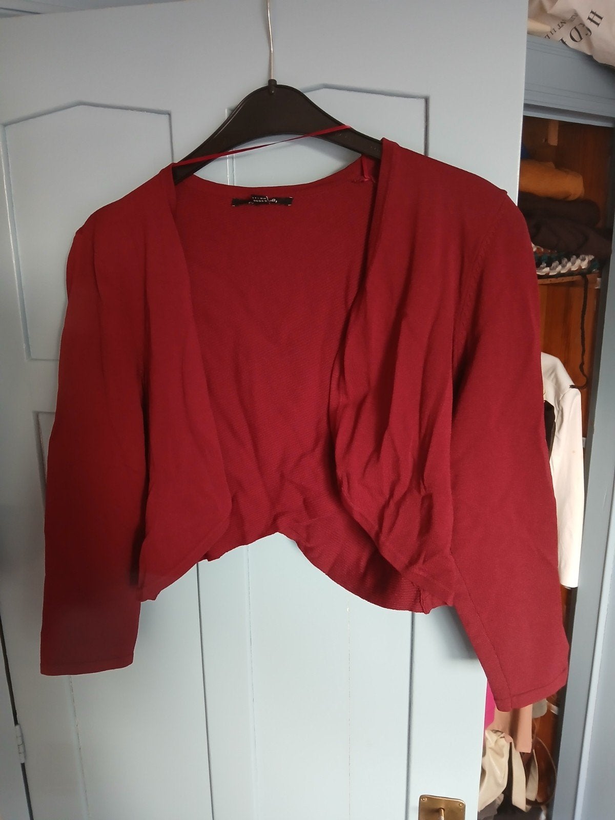 Donkerrode bolero van Comma, maat 40, Maat 38/40 (M), Gedragen, Rood, Comma