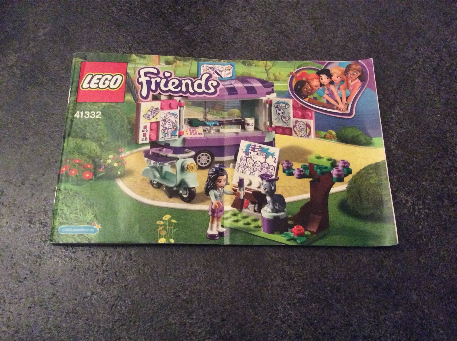Lego Friends 41332 Emma's Kunstkraam - Compleet met boekje, Lego, Friends, Ophalen of Verzenden, Zo goed als nieuw