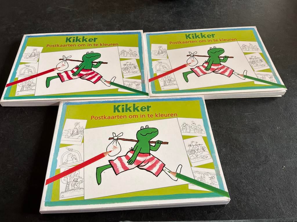 3 Kikker kleurpostkaart boekjes, Ophalen of Verzenden, Nieuw, Papier, Schets- of Tekenboek