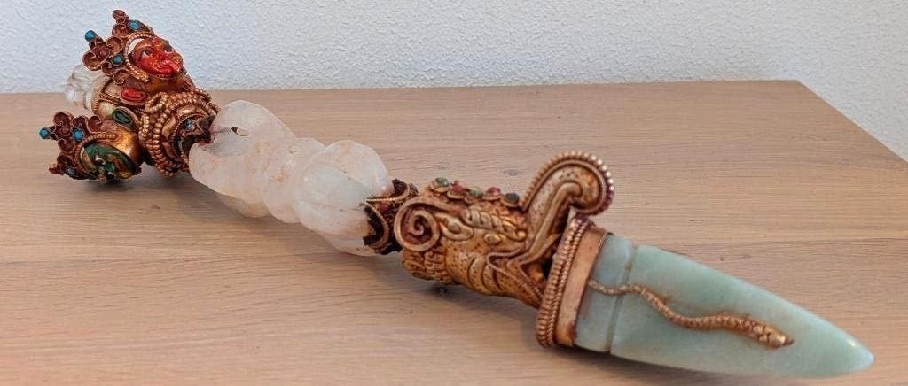 Grote religieuze Phurba Nepal, Antiek en Kunst, Ophalen