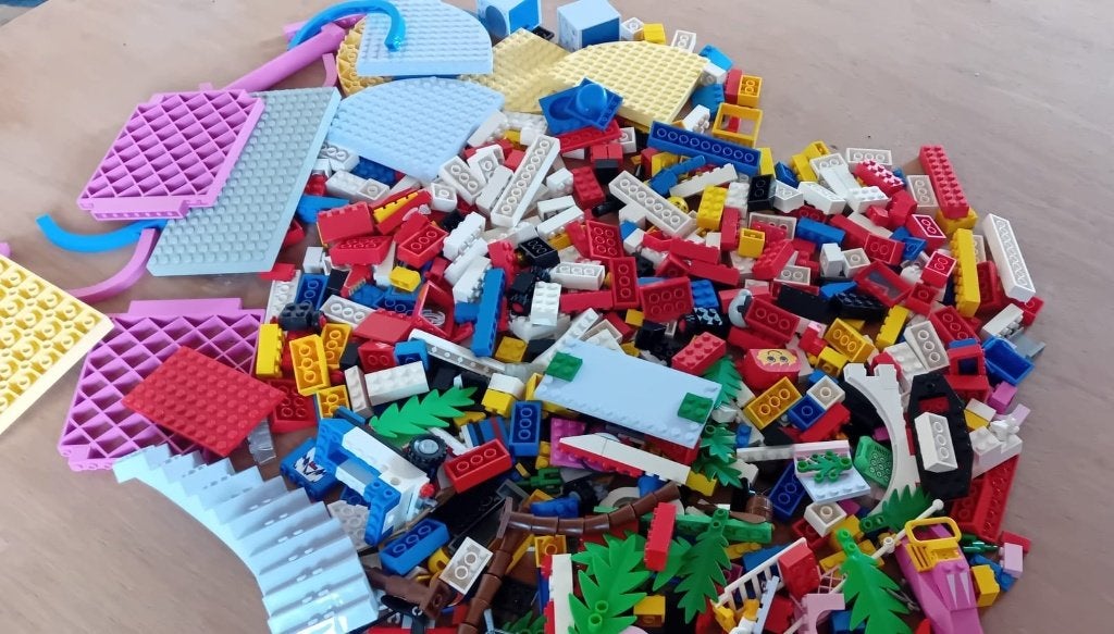 Lego doos, allerlei soorten blokjes., Ophalen of Verzenden, Gebruikt, Overige merken