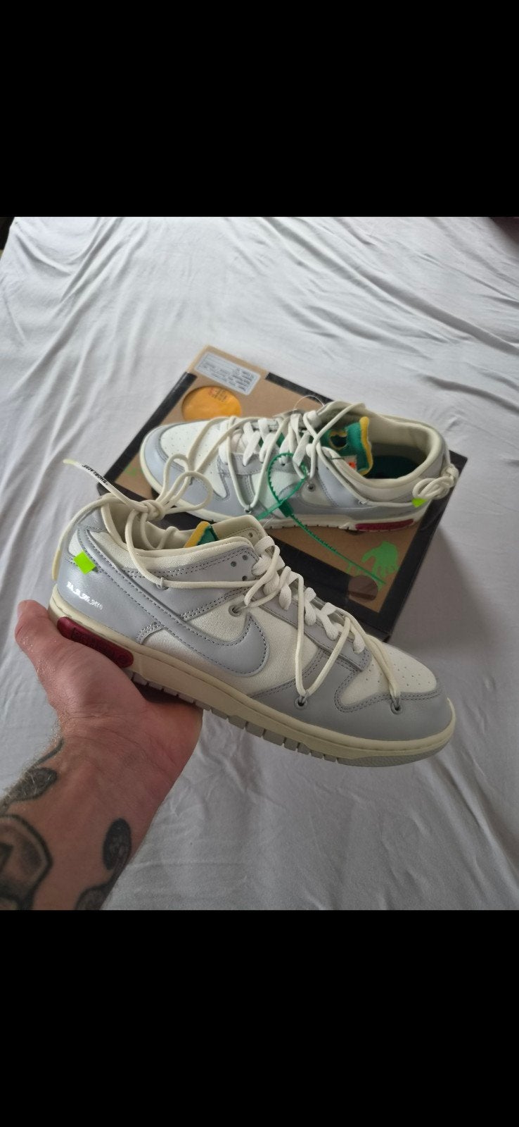 Nike Dunk Low Off-White Lot 25 - Maat 45 nieuw, Ophalen of Verzenden, Nieuw, Overige kleuren