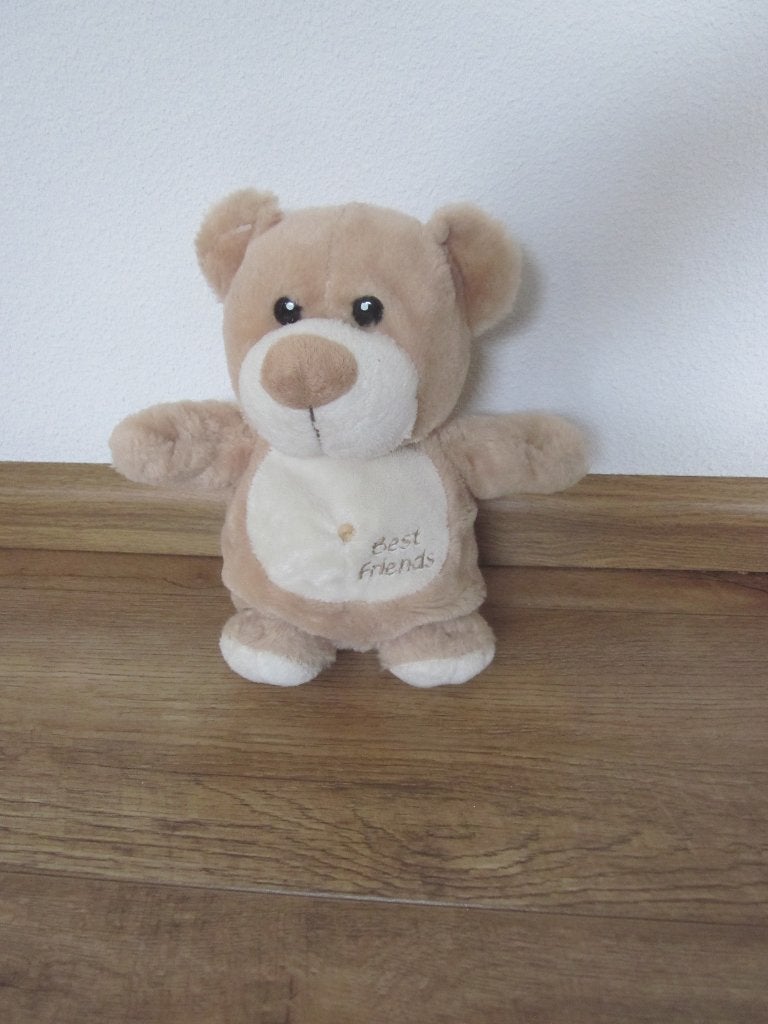 Nicotoy Simba Toys zacht pluche handpop beer Best Friends 2x, Overige karakters, Beer, Nieuw, Ophalen of Verzenden