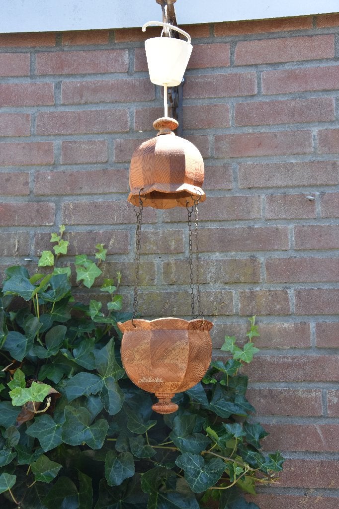 Vintage Scandinavisch Plantenhouder met Verlichting, Ophalen, Gebruikt, Minder dan 60 cm, Rond