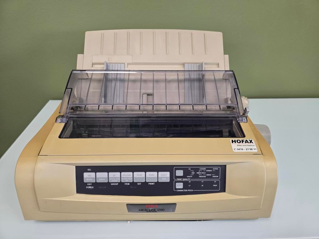 Matrix printer Oki microline 5590 met 5 cartridges, Computers en Software, Printers, Ophalen of Verzenden