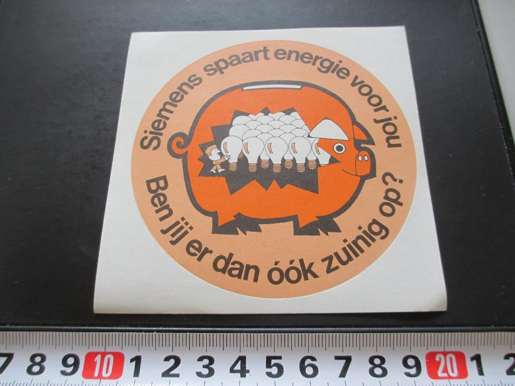 sticker SIEMENS spaart energie voor jou Ben jij er dan óók, Verzamelen, Stickers, Ophalen, Zo goed als nieuw