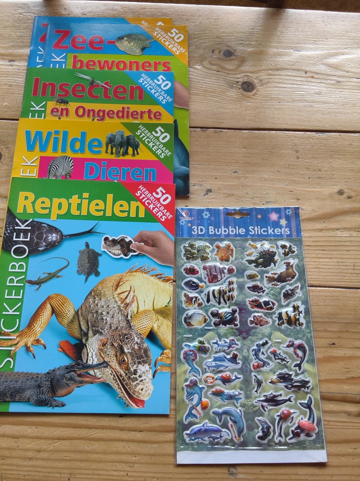 Stickerboeken en 3D Bubble Stickers: Zee, Insecten, Dieren, Ophalen of Verzenden, Nieuw