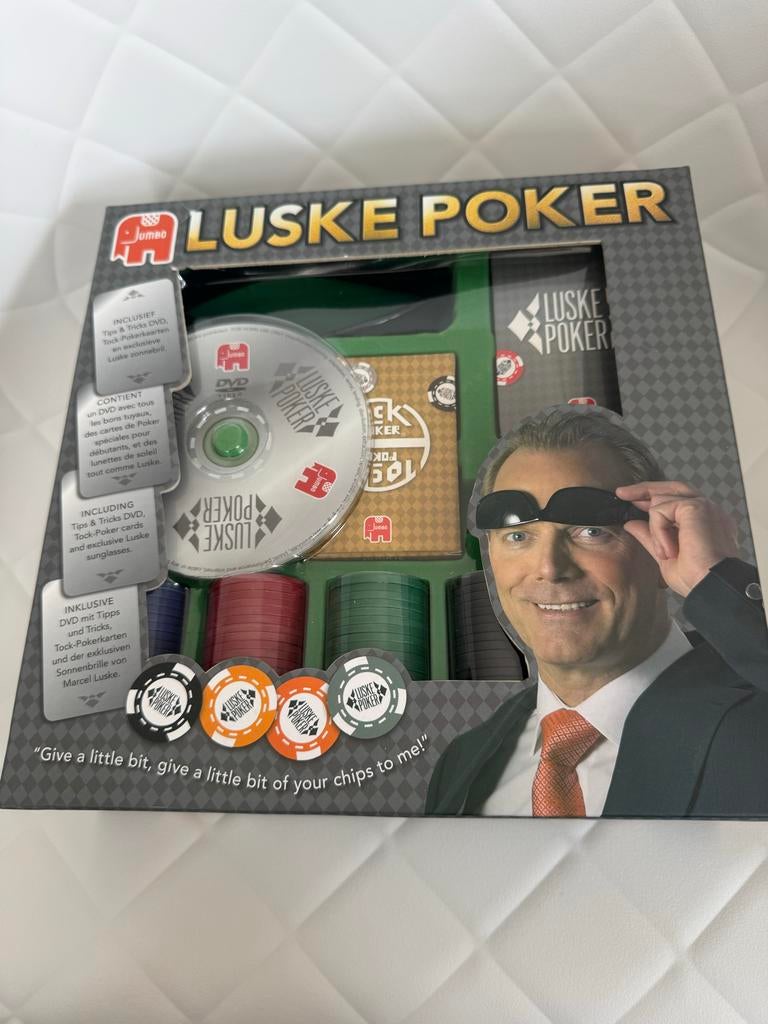 Jumbo Luske Poker Spel - Compleet met DVD en fiches, Vijf spelers of meer, Ophalen of Verzenden, Nieuw