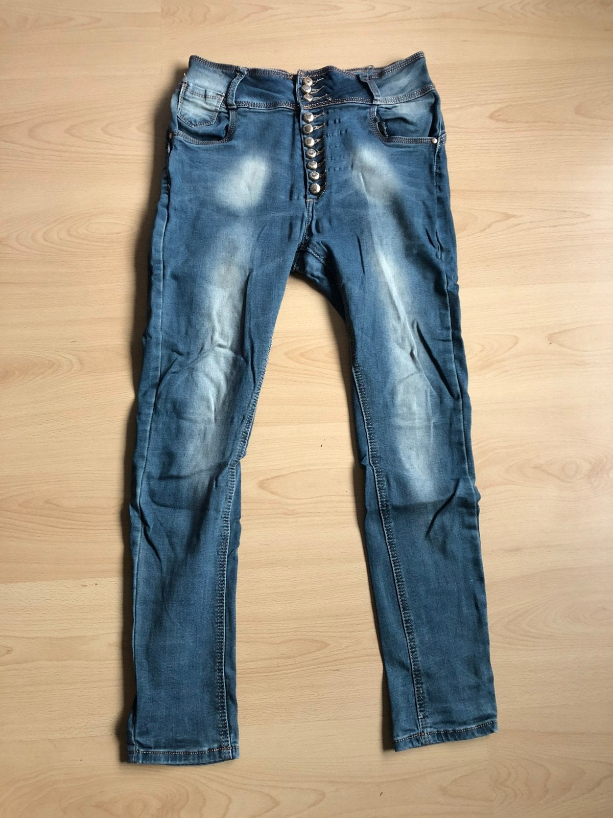Spijkerbroek/jeans Cindy H maat 40 als nieuw, Ophalen of Verzenden, Zo goed als nieuw, Blauw, W30 - W32 (confectie 38/40)