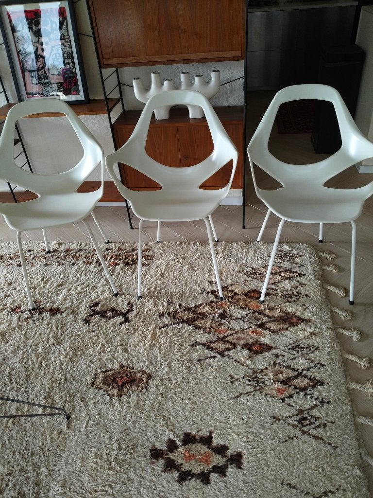 5 Metalmobil italia Design Stoelen, Huis en Inrichting, Stoelen, Ophalen, Kunststof, Gebruikt, Wit