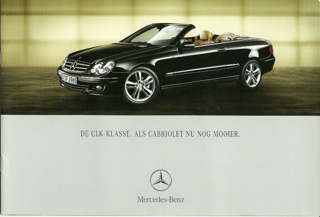 Mercedes CLK-klasse cabriolet folder, Ophalen of Verzenden, Zo goed als nieuw, Mercedes