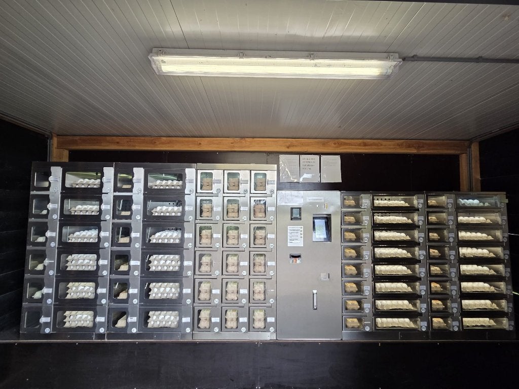 verkoopautomaat / eierautomaat / boerderijautomaat /vending, Ophalen
