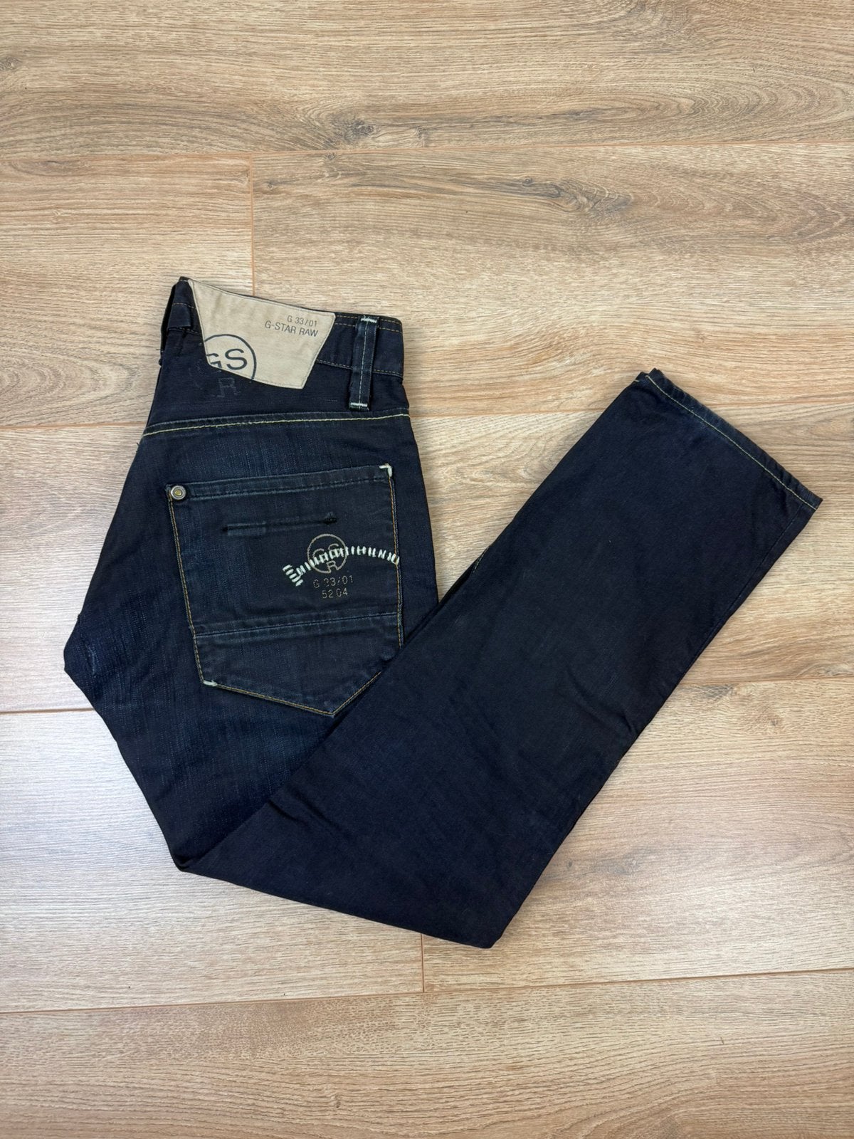 G-Star Raw Jeans G 33/01 Donkerblauw Maat W31/L32, Kleding | Heren, Verzenden, Zo goed als nieuw, Blauw, W32 (confectie 46) of kleiner