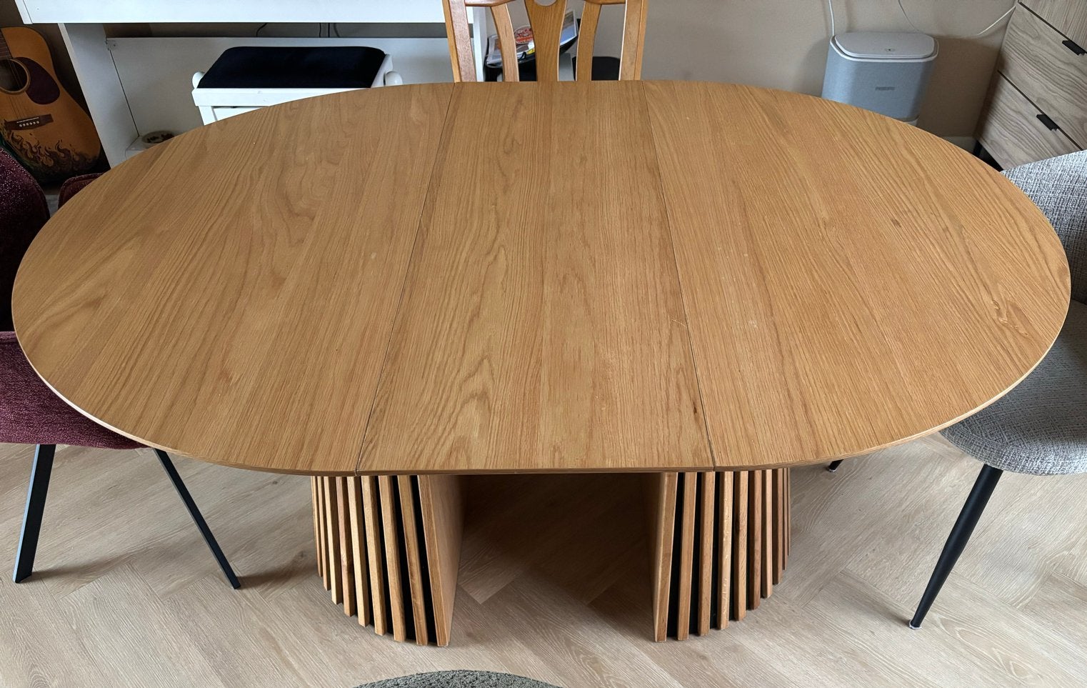 Uitschuifbare eettafel Irene - naturel, Huis en Inrichting, Ophalen, 100 tot 150 cm, Zo goed als nieuw, 150 tot 200 cm