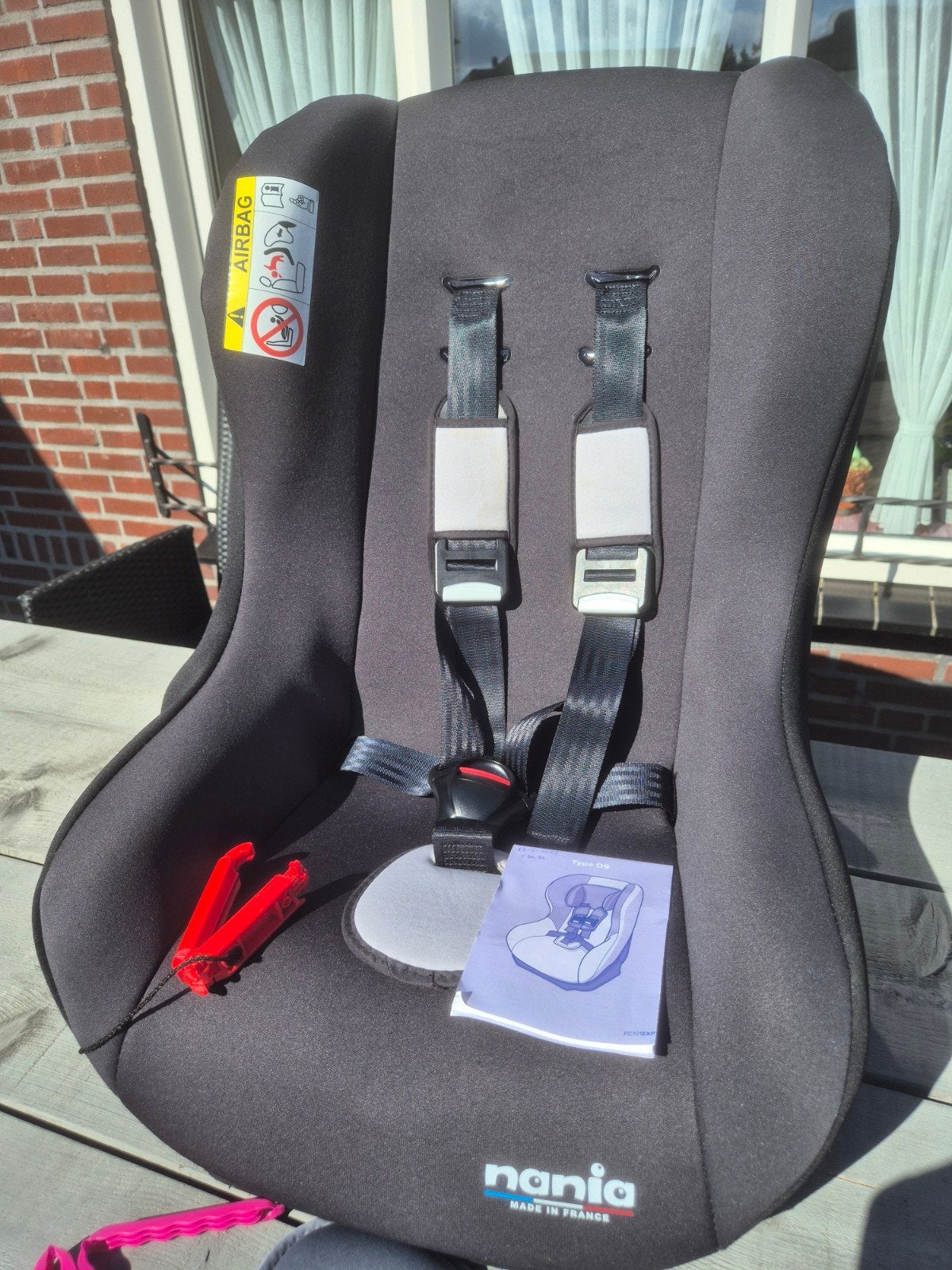 Nania autostoel 0-18 kg met verkleiner, Kinderen en Baby's, Autogordel, 9 t/m 18 kg, Zijbescherming, Ophalen
