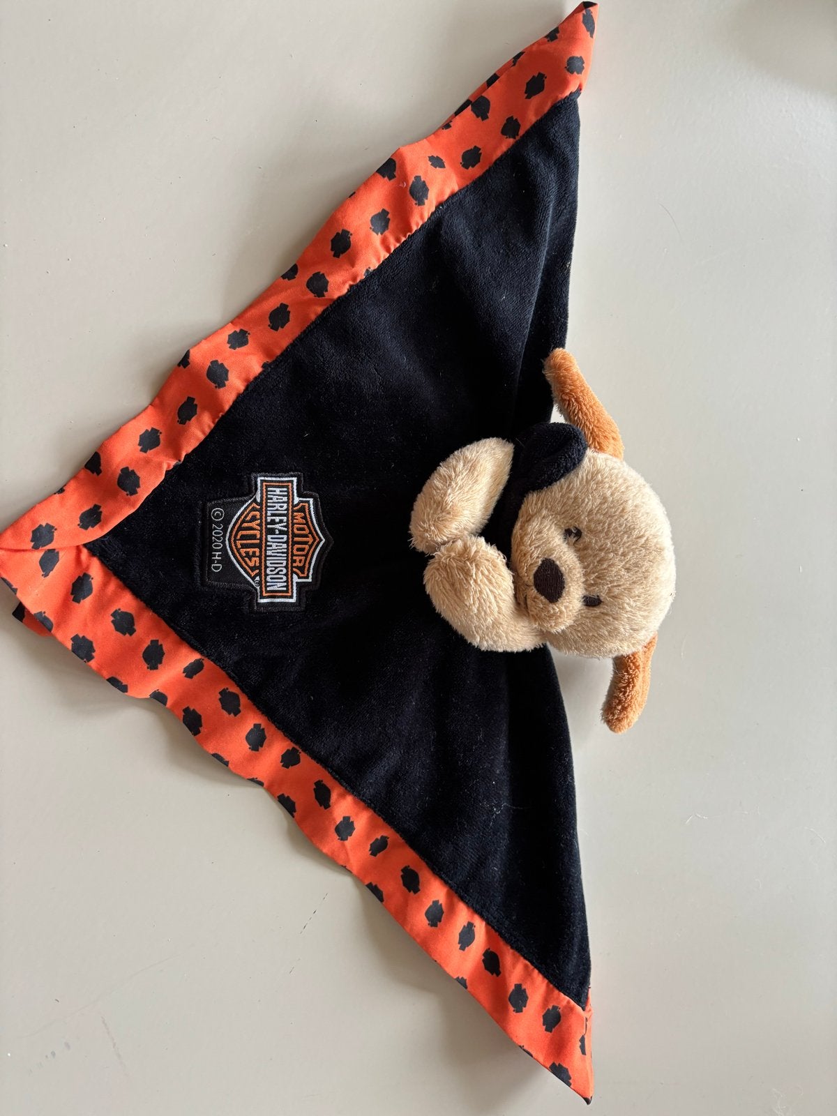 Baby Harley-Davidson knuffeldoekje met beertje, Kinderen en Baby's, Overige merken, Overige karakters, Ophalen of Verzenden, Zo goed als nieuw