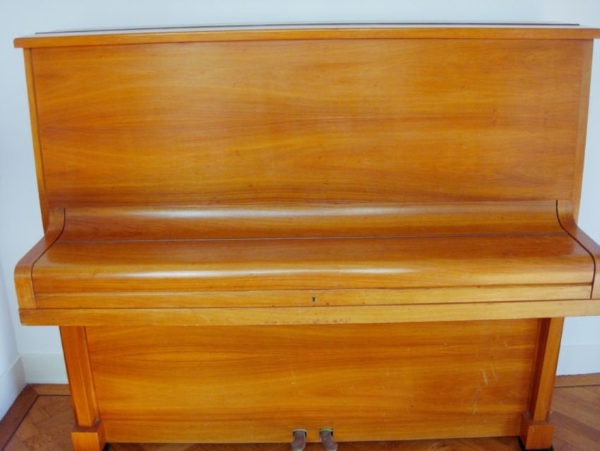 C. Bechstein piano -Topmodel Notenhout (perfect onderhouden), Muziek en Instrumenten, Ophalen, Gebruikt, Bruin, Piano