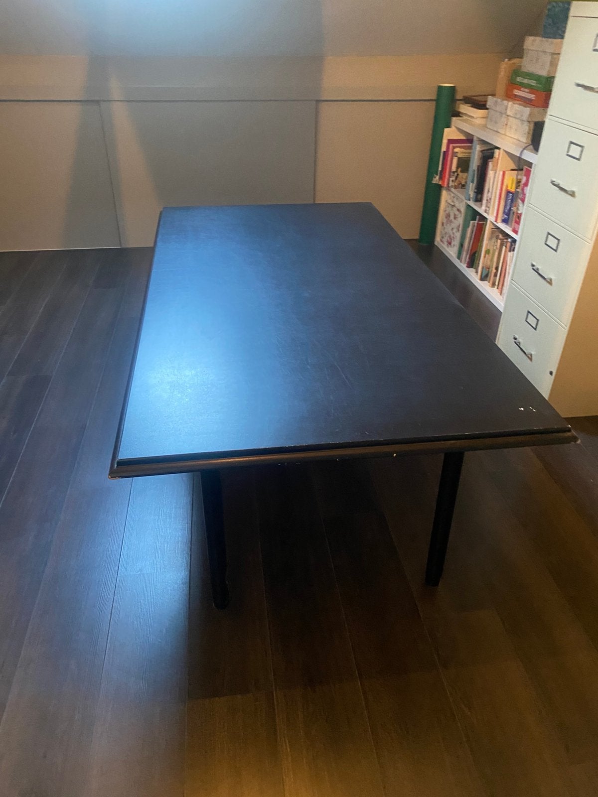 Zwarte eettafel, Ophalen, Gebruikt, 50 tot 100 cm, Vijf personen of meer