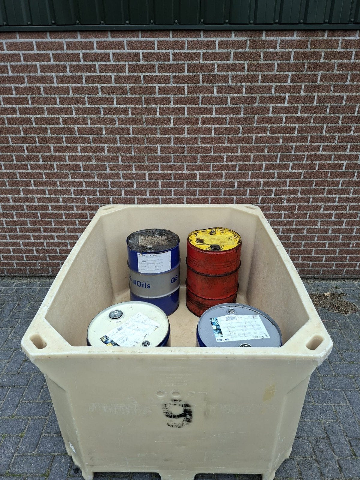Lekbak  accubak  opslagbak kunststofbak palletbox, Ophalen