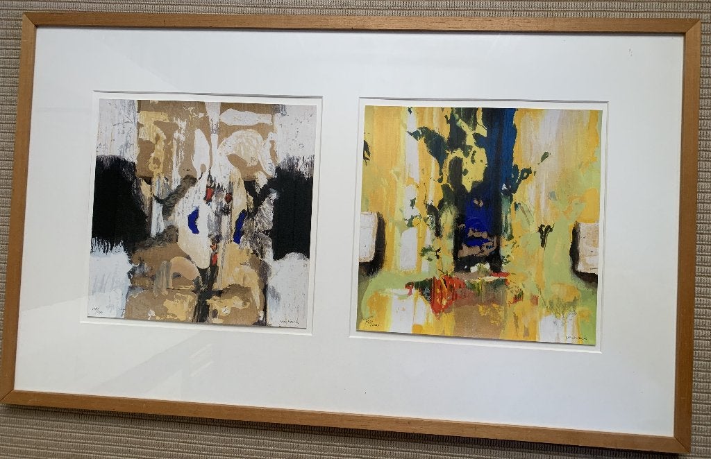 Hans van Horck: 2-luik van litho's, Antiek en Kunst, Kunst | Litho's en Zeefdrukken, Lithografie, Gesigneerd, Ingelijst, Met passe-partout