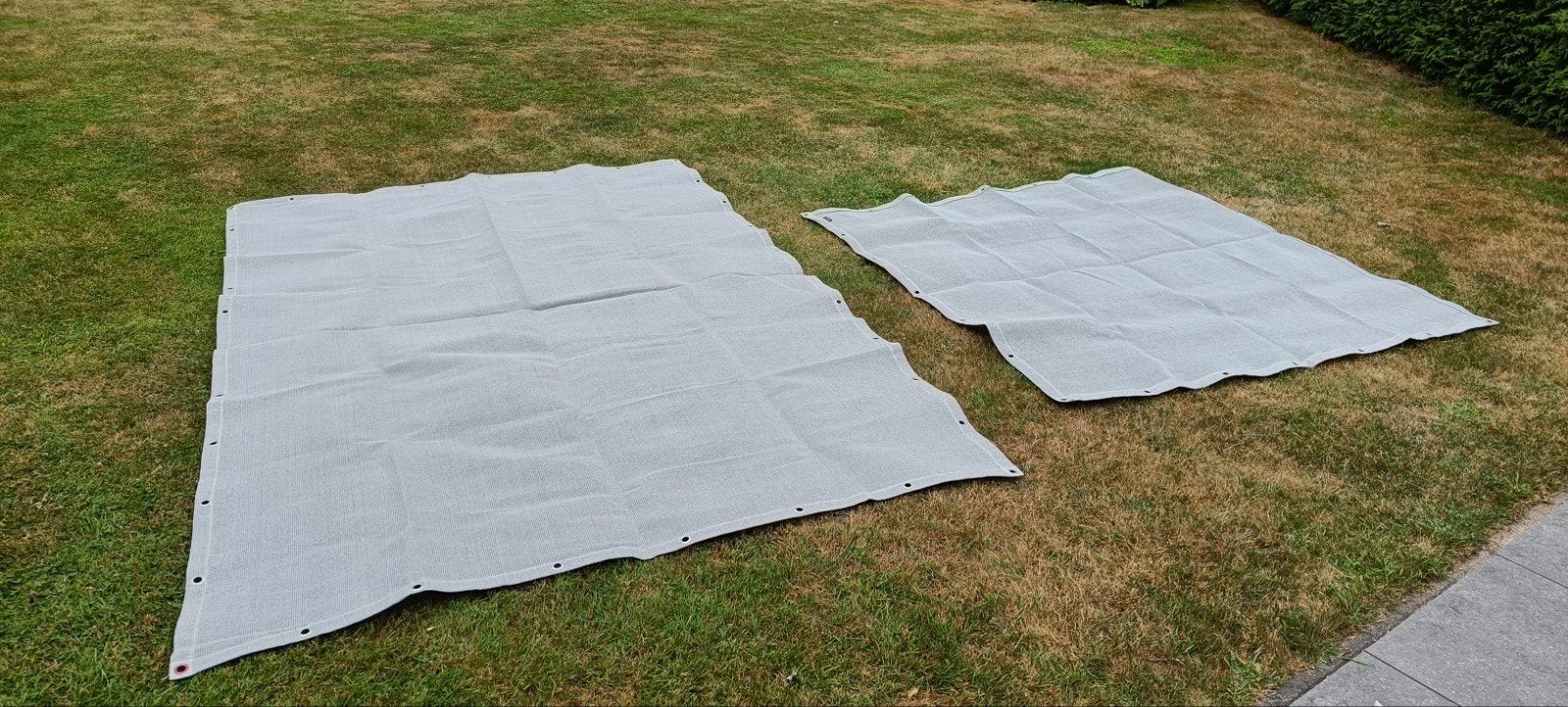 Schaduwdoeken, grijs, afmetingen 2 x 3,1m en 1,9 x 1,9m, Ophalen of Verzenden, Nieuw