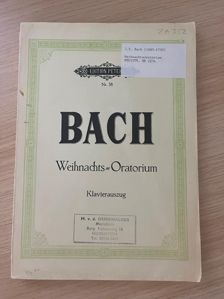 Bach Weihnachts-Oratorium Klavierauszug - Edition Peters, Gebruikt, Klassiek, Ophalen of Verzenden, Artiest of Componist