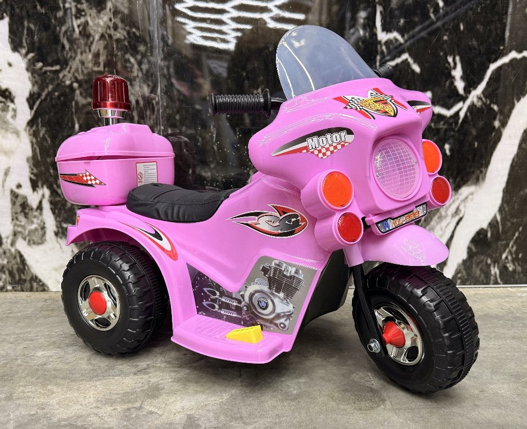 Politiemotor 6v roze Sirene - Verlichting - geluidjes - Lede, Ophalen of Verzenden, Nieuw, Overige typen
