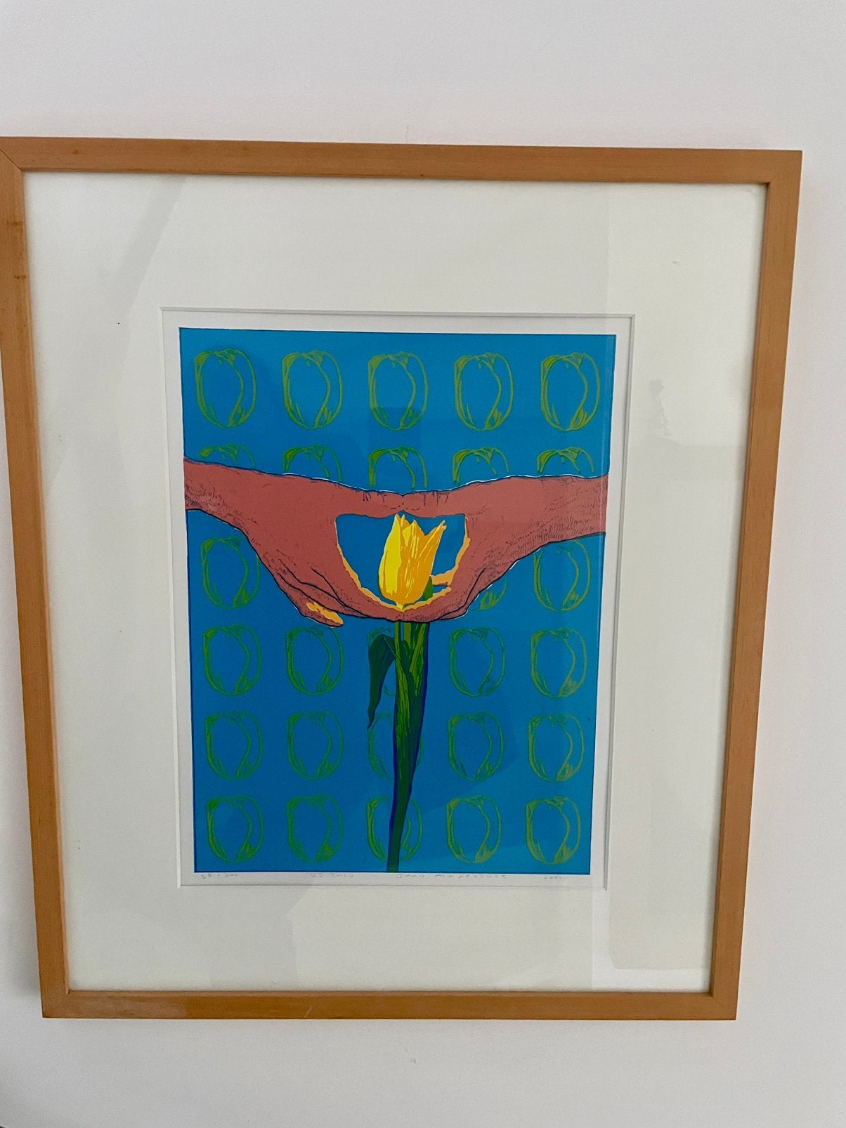 Zeefdruk 'De Tulp' van Jan van der Ploeg, 2001, gesigneerd, Antiek en Kunst, Gelimiteerde oplage, Ophalen of Verzenden, Dieren en Natuur