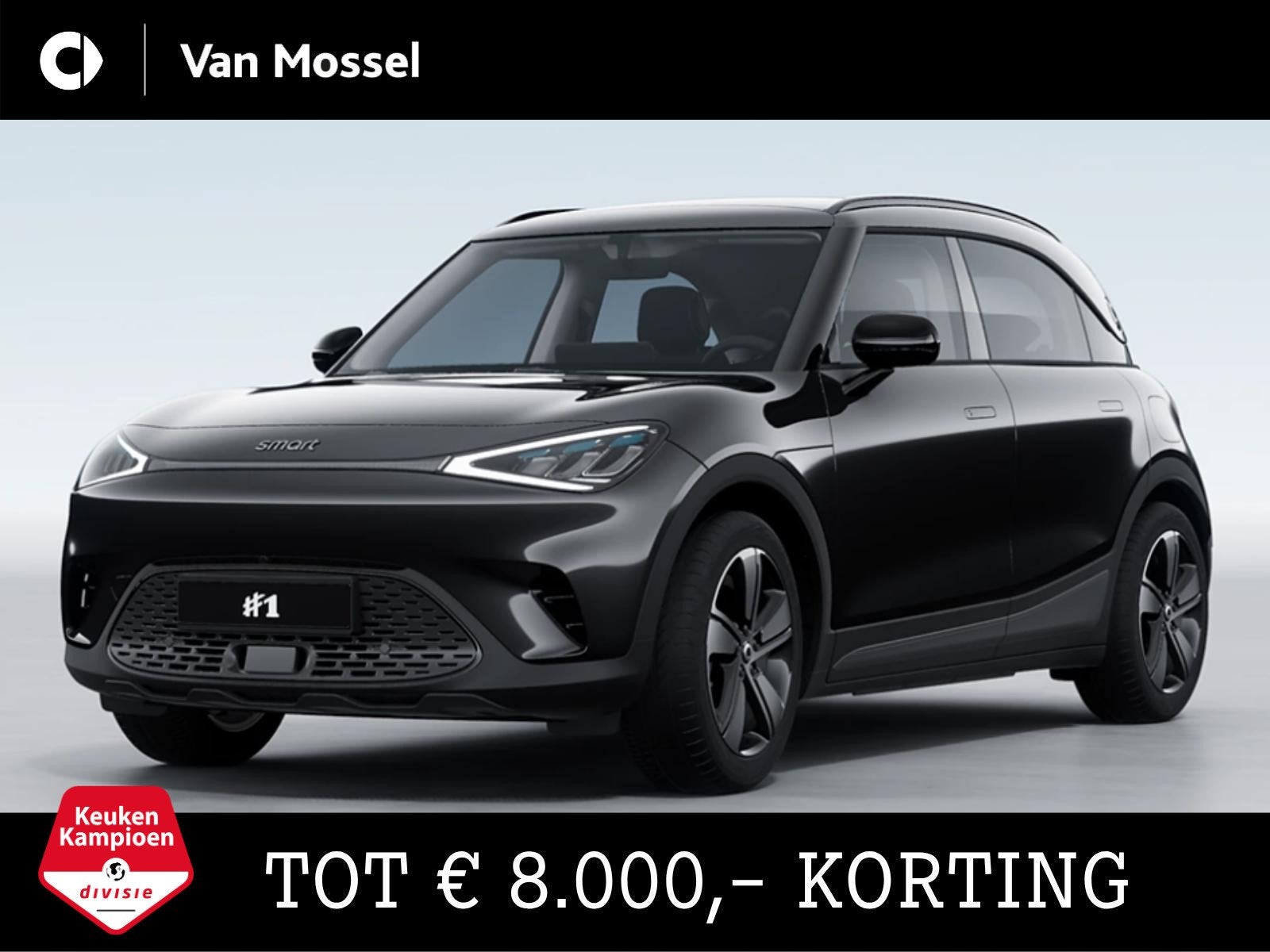 smart #1 Pure+ / Automatische klimaatregeling / Audiosysteem, Auto's, Automaat, Zwart, Nieuw, 1600 kg
